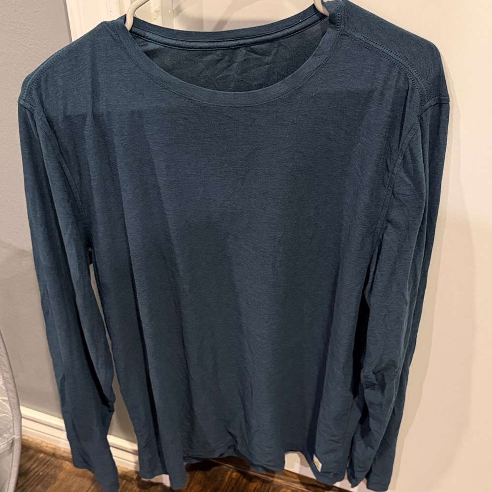 Vuori Strato Tech Blue Long Sleeve Shirt
